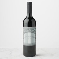 Etiquetas de vino Corona de Tiara de Plata y Brill
