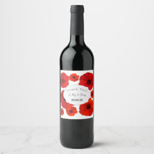 Etiquetas de vino de boda personalizadas de los Po