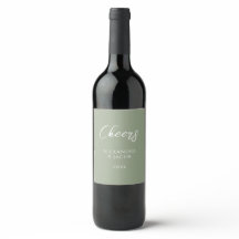 Etiquetas de vino de boda Tipografía elegante