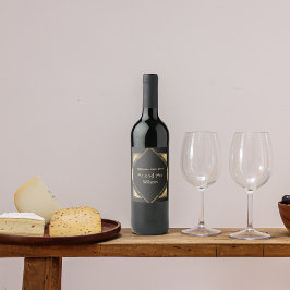 Etiquetas de vino de bodas de vidrio Art Deco Vint