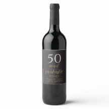 Etiquetas de vino de cumpleaños 50 personalizadas