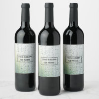 etiquetas de vino de gotas de agua personalizadas