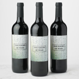 etiquetas de vino de gotas de agua personalizadas