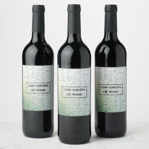 etiquetas de vino de gotas de agua personalizadas