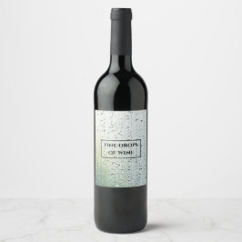 etiquetas de vino de gotas de agua personalizadas