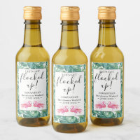 Etiquetas de vino de la fiesta tropical Flamingo B