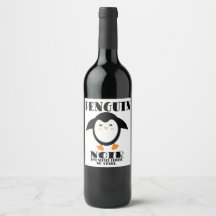 Etiquetas de vino de Penguin Noir