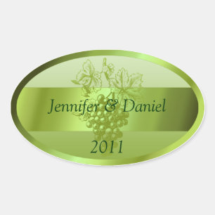 Etiquetas de vino de Personalizado verde claro