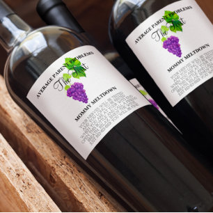Etiquetas de vino de regalo de mamá nueva