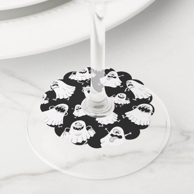 Etiquetas de vino Goofy Ghosts (Detalle)