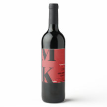 Etiquetas de vino negro y rojo