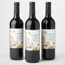 Etiquetas de vino para Baby Shower de novia elegan