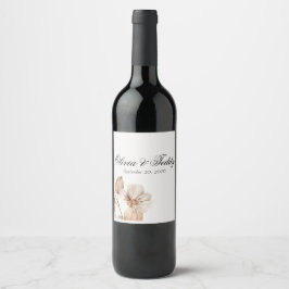 Etiquetas de vino para boda de Romance Rústico