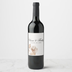 Etiquetas de vino para boda de Romance Rústico