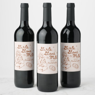 Etiquetas de vino para despedida de soltera Girls 