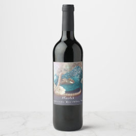 Etiquetas de vino para fiesta de arcoíris con másc