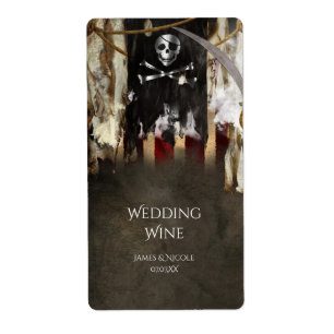 Etiquetas de vino para fiesta temática pirata