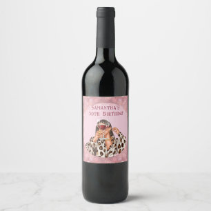 Etiquetas de vino personalizadas con foto de cumpl