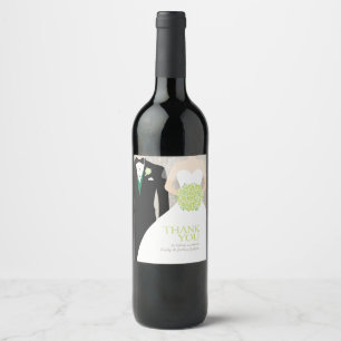 Etiquetas de vino personalizadas de agradecimiento