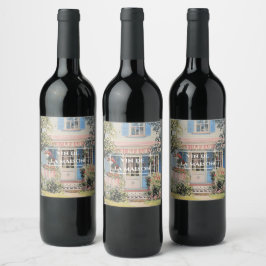 etiquetas de vino personalizadas vintage para casa