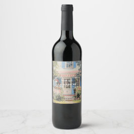 etiquetas de vino personalizadas vintage para casa