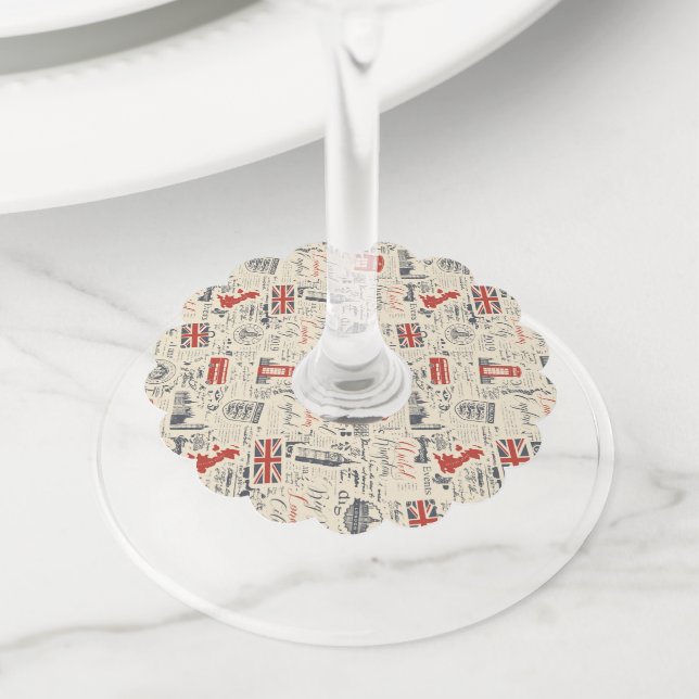 Etiquetas de vino vintage de Londres (Detalle)