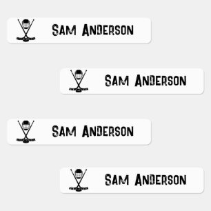 Etiquetas De vuelta a la escuela niños con hockey sobre hiel