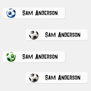 Etiquetas De vuelta a la escuela niños de fútbol