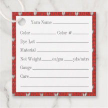 Etiquetas de yarn cuadrado de 2"