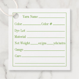 Etiquetas de yarn cuadrado de KNOT GREEN CELTIC KN