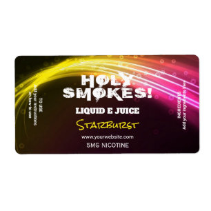 Etiquetas de zumo de uva de nicotina de color amar