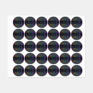 Etiquetas degradado de la palabra de amor de SlipperyJoe