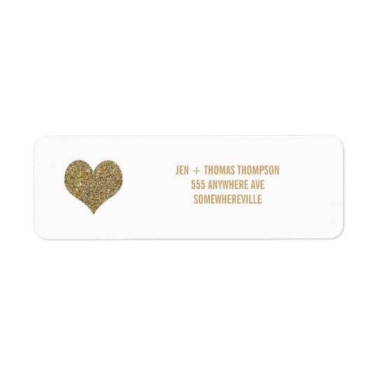 Etiquetas del boda del remite del brillo del etiqueta de remite