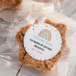 Etiquetas del Boho Rainbow Birthday Pegatina