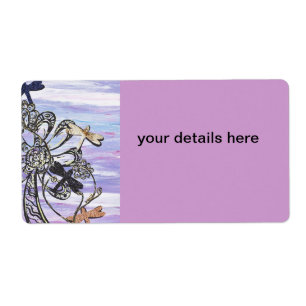 Etiquetas del cielo de la libélula