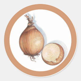 Etiquetas del círculo pegatina con sabor a cebolla