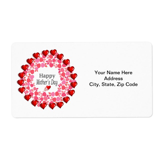 Etiquetas del Día de la Madre (Frente)