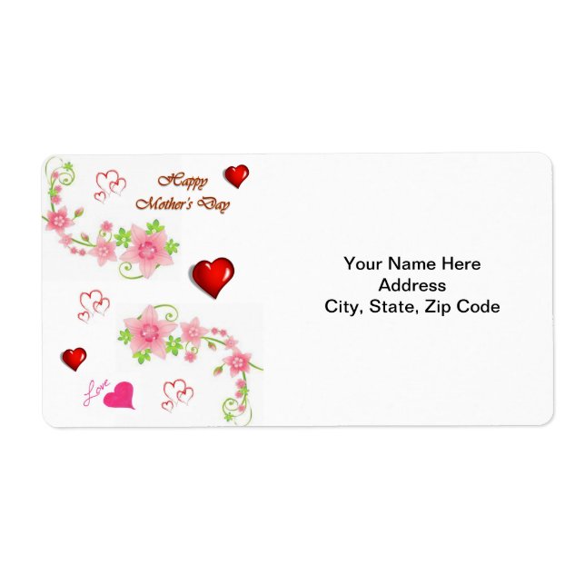 Etiquetas del Día de la Madre (Frente)