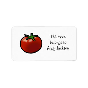 Etiquetas del dueño de la comida (tomate rojo)