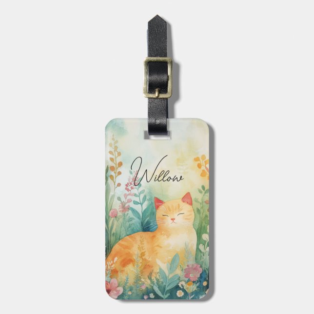 Etiquetas del equipaje del gato (Frente Vertical)
