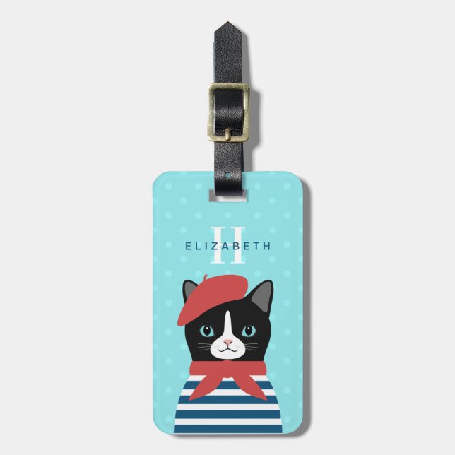Etiquetas del equipaje del gato (Frente Vertical)