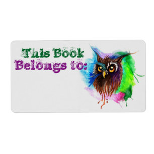 Etiquetas del libro Watery Wood Owl