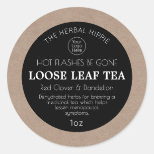 Etiquetas del logotipo del té de hierbas sueltas p