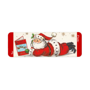 Etiquetas del navidad de Santa del vintage