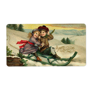 Etiquetas del navidad del Victorian