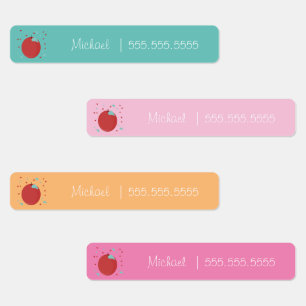 Etiquetas del número de nombres de la escuela de f