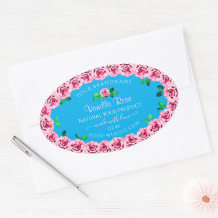 Etiquetas del paquete de productos Floral Sky Blue