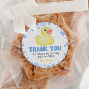 Etiquetas del pato de caucho Baby Shower cumpleaño