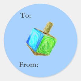 Etiquetas del regalo de Dreidel