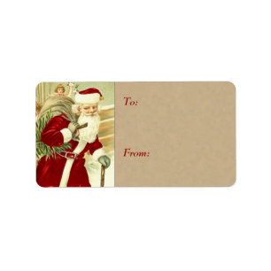 Etiquetas del regalo del navidad del vintage